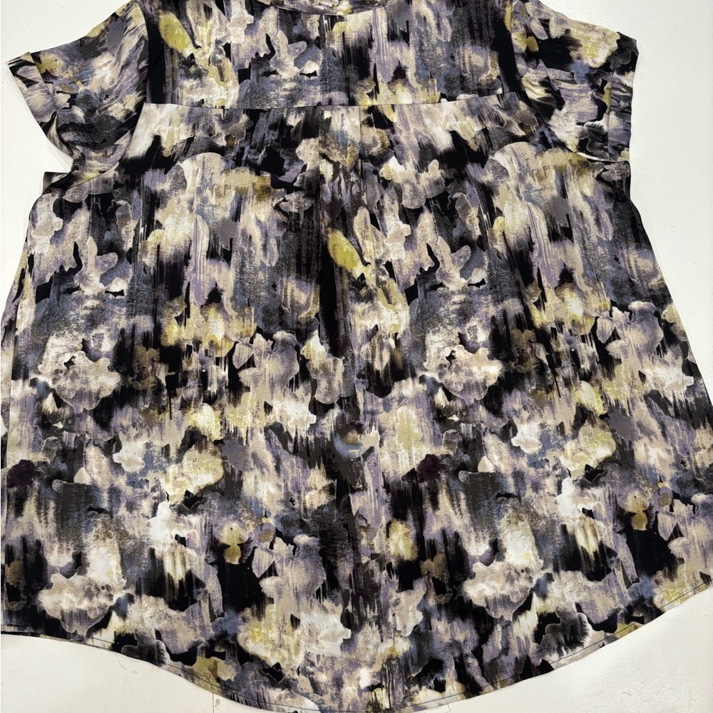 Simply Vera Vera Wang Multicolor Abstract Blouse XL Mint condition - Picture 4 of 12